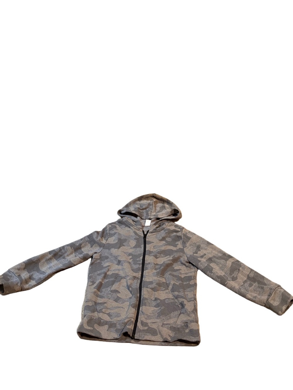 Old Navy Kids' Grey Camo Zip Up Hoodie Size Medium